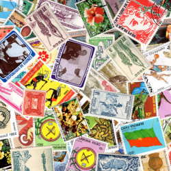 Communauté Française timbres grands formats tous différents.