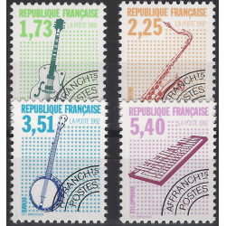 Instruments de musique timbres préoblitérés N°224-227 série neuf**.