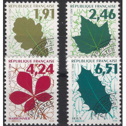 Feuilles d'arbres timbres préoblitérés N°232-235 série neuf**.