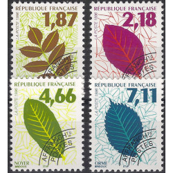 Feuilles d'arbres timbres préoblitérés N°236-239 série neuf**.
