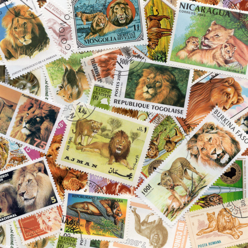 Lions 25 timbres thématiques tous différents.