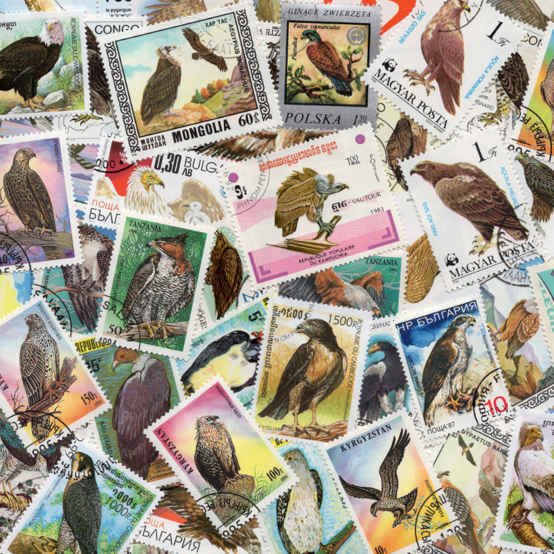 Rapaces 50 timbres thématiques tous différents.
