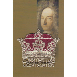 Chapeau Ducal timbre brodé de Liechtenstein N°1872 neuf.