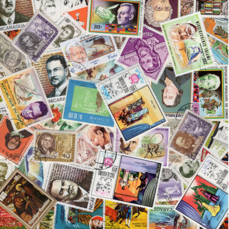 Lot De 60+ Timbres Américains D'occasion – Vintage – Pour Artisanat, Collage, Courrier