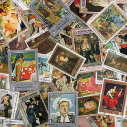 Peintres Français timbres thématiques tous différents.