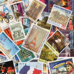 Monuments Parisiens 25 timbres thématiques tous différents.