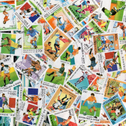 Coupe du monde France 98 timbres thématiques tous différents.