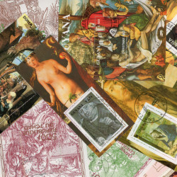 Peintre Durer 10 blocs-feuillets de timbres thématiques.