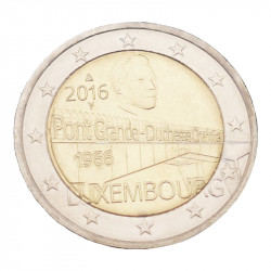 2 euros commémorative Luxembourg 2016 -  Pont grande duchesse Charlotte.