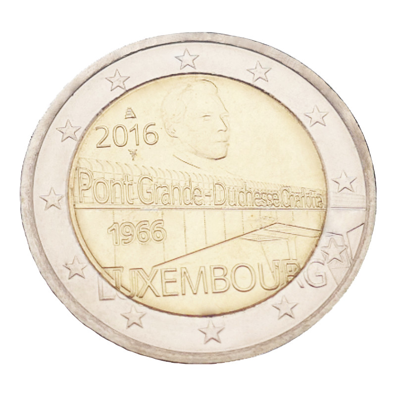 2 euros commémorative Luxembourg 2016 -  Pont grande duchesse Charlotte.