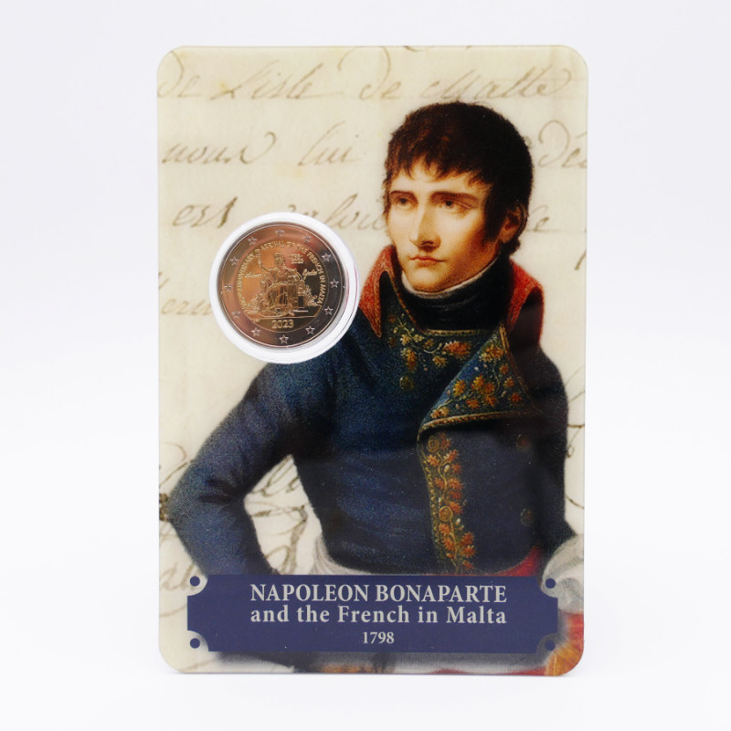 2 euros Malte 2023 coincard BU - Napoléon Bonaparte.