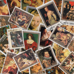 Peintre Rubens 25 timbres thématiques tous différents.