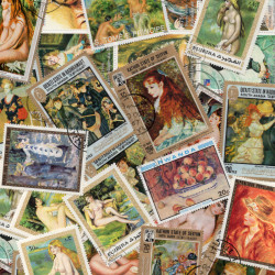 Peintre Renoir 25 timbres thématiques tous différents.