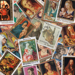 Peintre Durer 25 timbres thématiques tous différents.