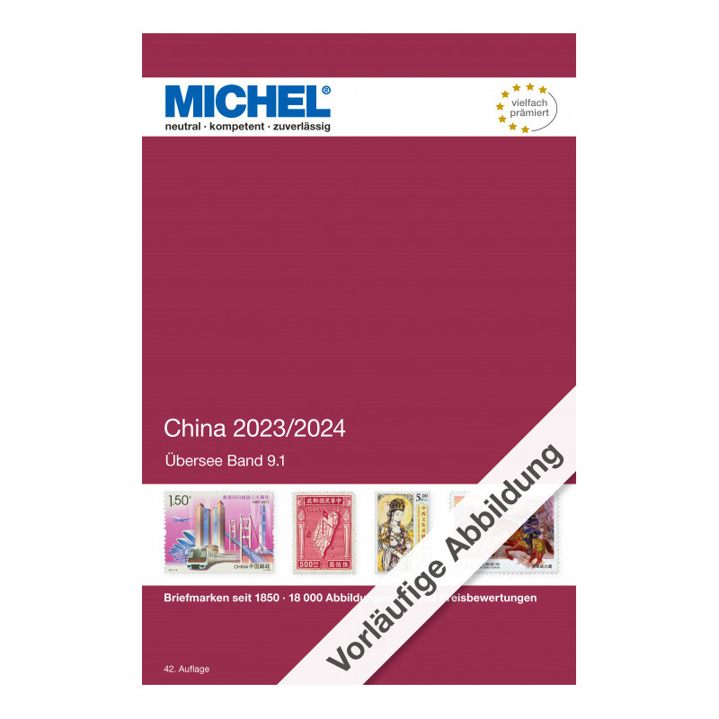 Catalogue de cotation Michel timbres de Chine 2023/2024.