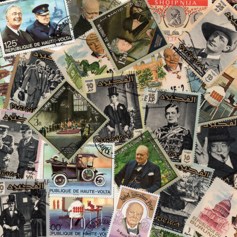 Churchill 25 timbres thématiques tous différents.