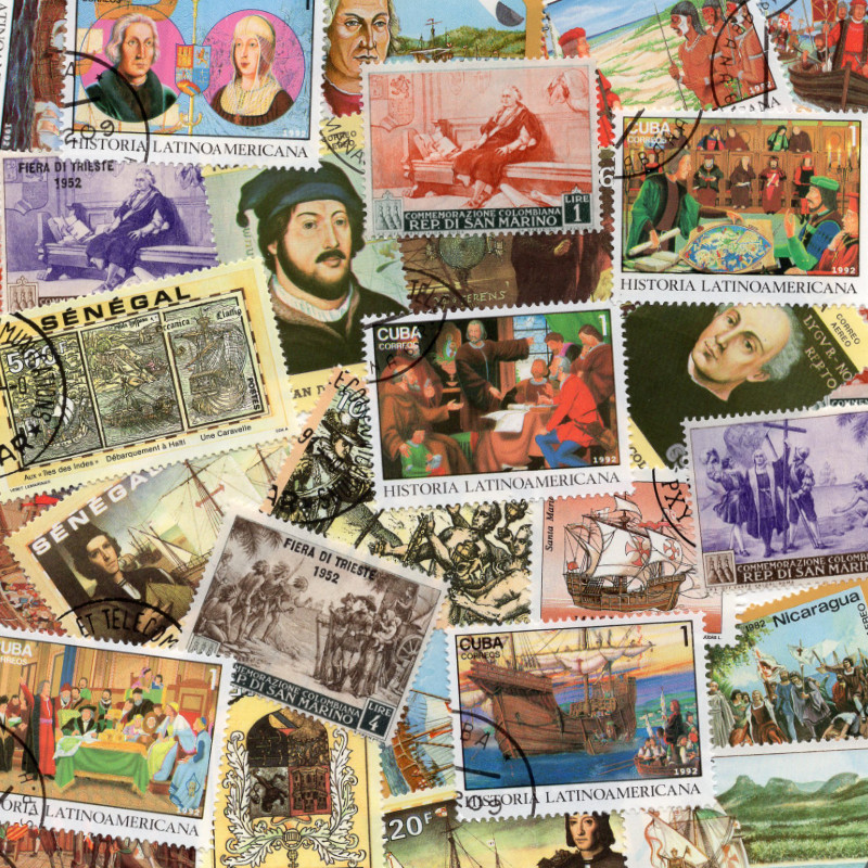 Christophe Colomb 25 timbres thématiques tous différents.