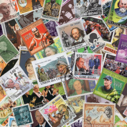 Célébrités timbres thématiques tous différents.
