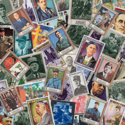 Général de Gaulle timbres thématiques tous différents.