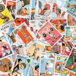 Haltérophilie 25 timbres thématiques tous différents.