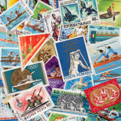 Canoë - Aviron 25 timbres thématiques tous différents.