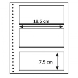 Recharges Régent-Supra Yvert à 3 poches pour blocs, bandes de timbres-poste.