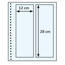 Recharges transparentes Supra Yvert à 2 bandes verticales pour carnets de timbres.