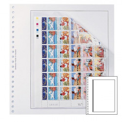 Recharges neutres Duo-Supra Yvert à 1 poche pour feuillets de timbres-poste.