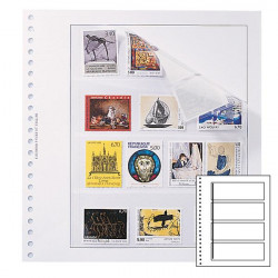 Recharges neutres Duo-Supra Yvert à 4 bandes pour timbres-poste.