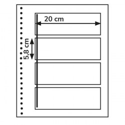 Recharges neutres Duo-Supra Yvert à 4 bandes pour timbres-poste.