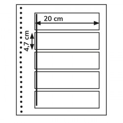 Recharges neutres Duo-Supra Yvert à 5 bandes pour timbres-poste.