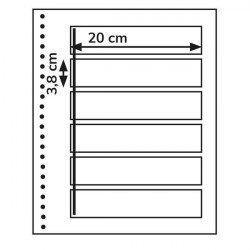 Recharges neutres Duo-Supra Yvert à 6 bandes pour timbres-poste.