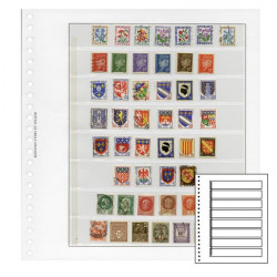 Recharges neutres Duo-Supra Yvert à 8 bandes pour timbres-poste.