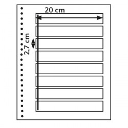 Recharges neutres Duo-Supra Yvert à 8 bandes pour timbres-poste.