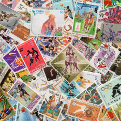 Basketball timbres thématiques tous différents.