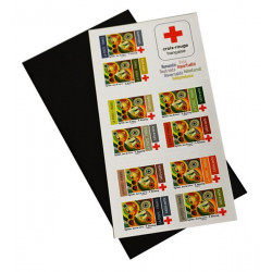 Pochettes noires 85 x 165 mm pour carnet Croix-Rouge.