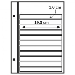 Recharges Futura Yvert à 11 bandes blanches pour timbres-poste. (CF1)