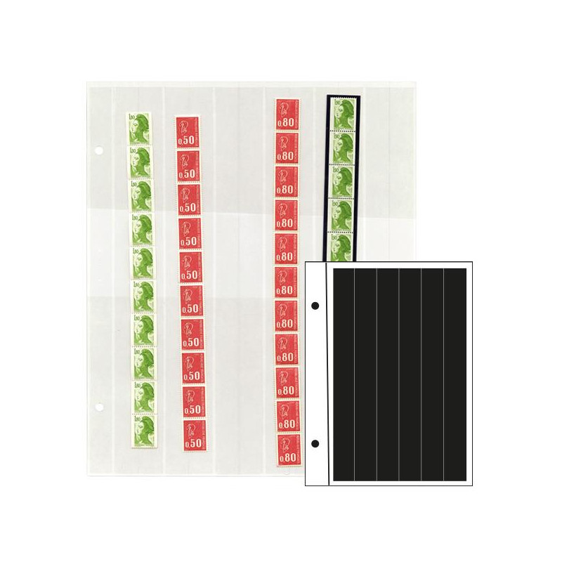 Recharges Futura à 6 bandes pour roulettes de timbres. (R6)