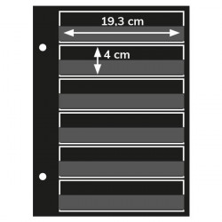 Recharges Futura Yvert à 6 bandes noires pour timbres-poste. (C80)