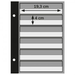 Recharges Futura Yvert à 6 bandes noires pour timbres-poste. (C50)