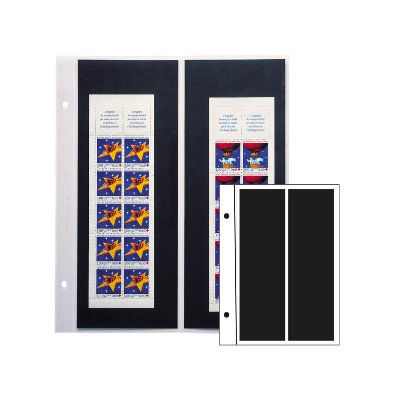 Recharges Futura Yvert à 2 bandes verticales pour carnets de timbres. (C20)