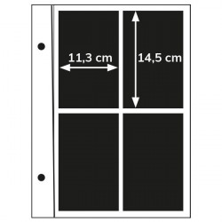 Recharges Futura Yvert à 4 poches pour blocs, cartes postales. (C40)