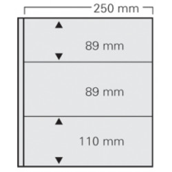 Feuilles Safe spécial-dual à 3 bandes pour carnets de timbres.