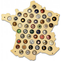 La France en 50 muselets de capsules de champagne.