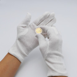 Gants en coton pour pièces de monnaie - taille universelle.