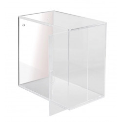 Vitrine avec miroir pour disques vinyles 33 tours.