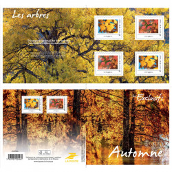 Collector 4 timbres Automne - Les arbres.