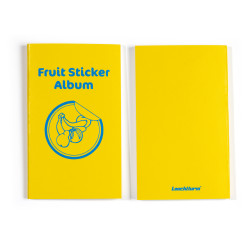 Album de poche pour collectionner les vignettes de fruits.