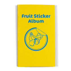 Album de poche pour collectionner les vignettes de fruits.