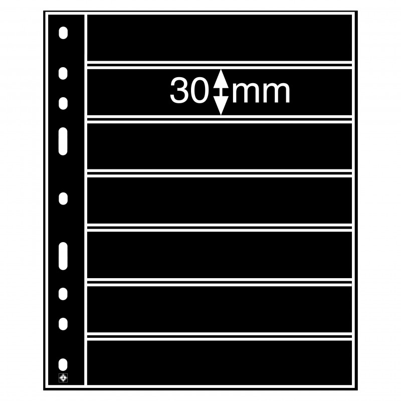 Recharges noires Optima à 7 bandes pour timbres-poste.